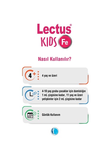 Lectus Kids Mikroenkapsüle Demir Minerali 30 ml Damla
