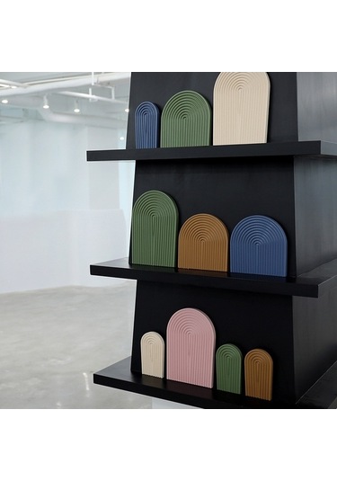 Dancemonkey Su Dalgalanma Kesme Tahtası Atıştırmalık Tabağı Koyu Mavi M, Pratik Tasarım Mavi