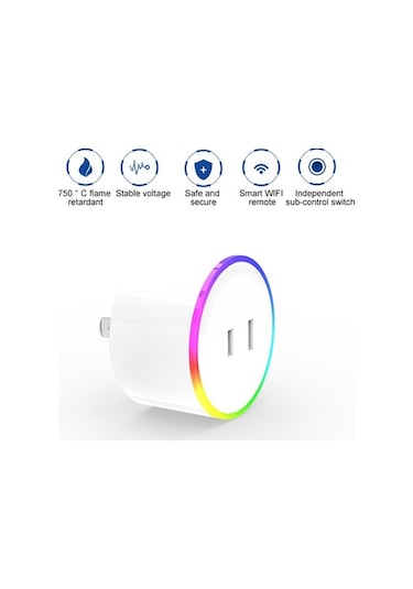 Dancemonkey 10a Rgb Sahne Işığı Wi-fi Soket Alexa Ve Google Home Dostu Ac 100-240v, Jp Fiş