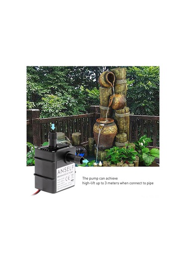 Anself Ultra-sessiz Mini Dc12v 4.2w Mikro Fırçasız Su Yağ Pompası Su Geçirmez Daldırmalı Çeşme Akvaryum Dolaşım 240l/h Yükselti 300cm