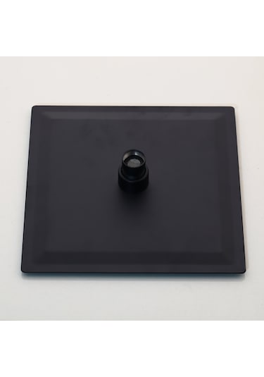 Fause Tepe Duş Başlığı Kare Slim 304 Metal 25 X 25 Cm Siyah Ktd102-B Siyah