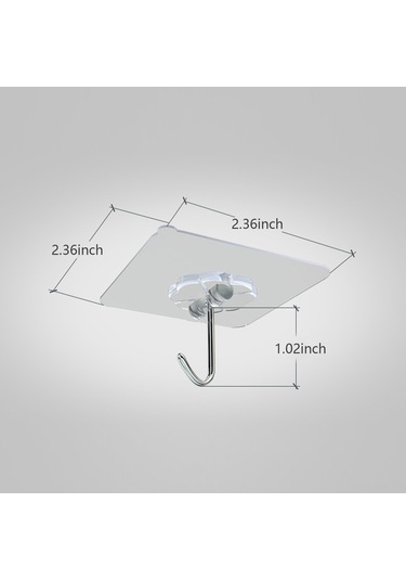 Kangvka 24 Adet Transparent Süper Yapışkan Paslanmaz Çelik Duvar Kanca - 10kg Yük Kapasitesi, Suya Dayanıklı, Ev & Otel Kullanıma Uygun