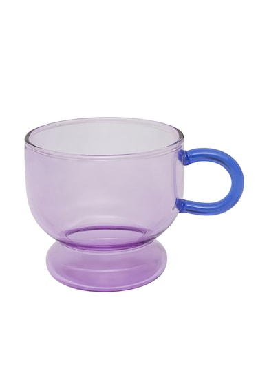 Glass In Love Renkli Kulplu Cam Bardak - Pembe