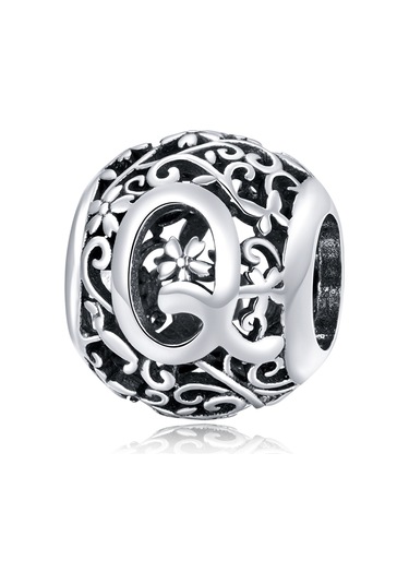 S925 Ayar Gümüş Mori Serisi İçi Boş Harfler Boncuk Dıy Bilezik Kolye Aksesuarları Q Çok Renkli