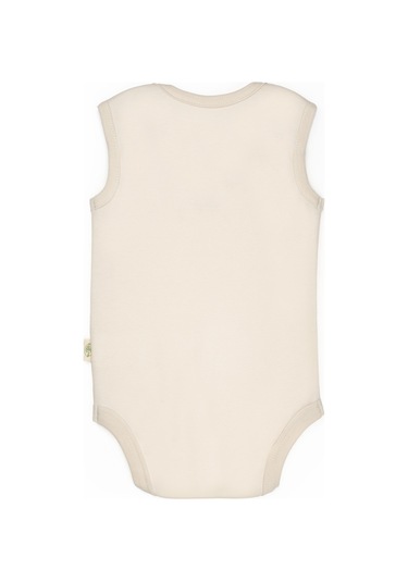 Bebek 2li Askılı Zıbın Body %100 Organik Pamuk - Bebek Ve Yenidoğan Serisi - Csy8175 Ekru