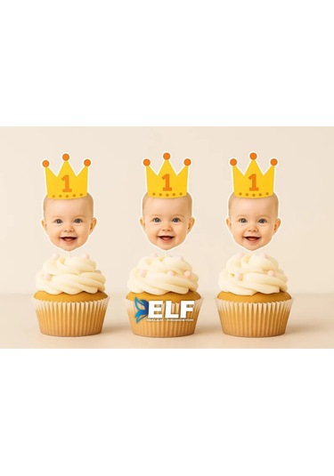 Doğum Günü Kürdan Süs Cupcake Süs Kişiye Özel Kürdan 10 Adet 0