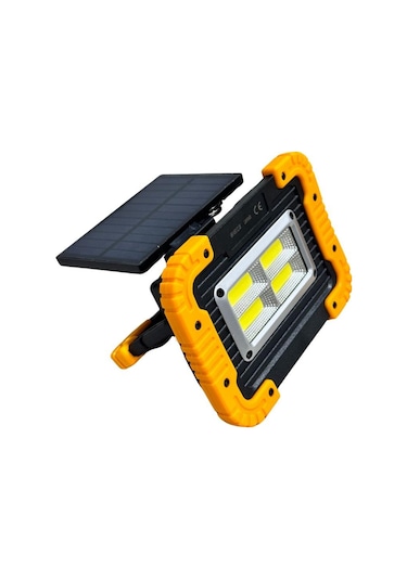 Lambada Solar 12v Cob Ledli El Projektörü Güneş Enerjili-şarjlı Usb Çıkışlı