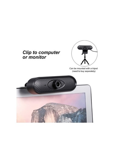 Novahub 1080p Hd Usb Web Kamerası, Klipsli Mikrofonlu, Dizüstü İçin Görüntülü Konferans