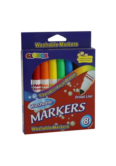 Globox 8 Renk Yıkanabilir Keçeli Kalem 1522