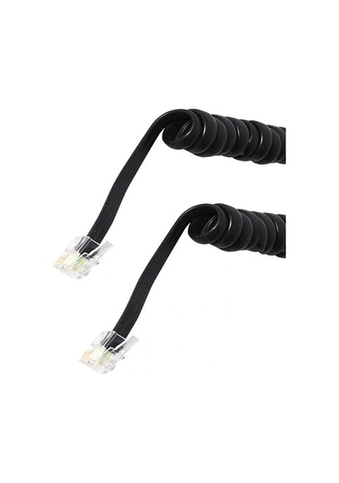 Telefon Spiral Kablo Siyah
