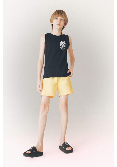 DeFacto Erkek Çocuk Bisiklet Yaka Baskılı Atlet E0192A825HSBK81