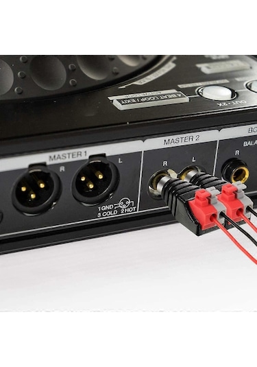 6'lı Paket Rca Kablosu Subwoofer Hoparlör Rca Erkek/dişi Av Phono Hoparlör 2 Vida Terminali Video Ses Yay Basınç Tipi Balun Cctv İçin