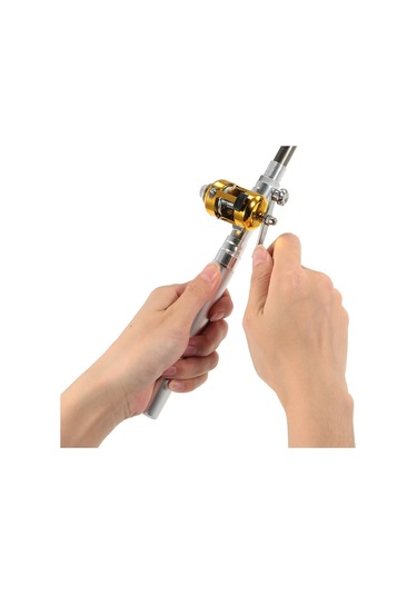 Dianziye Alüminyum Balıkçılık Seti: 1m Kalem Olta, Metal Makara, 25m Misina Ve Aksesuarlar Gümüş