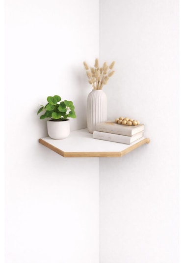 Köşe Raf Düzenleyici Mdf Açık Beyaz