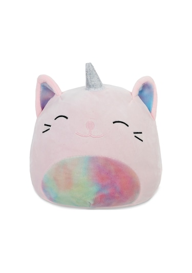 25 Cm Squishy Boynuzlu Kedi Peluş Pembe