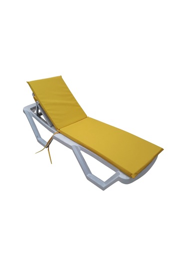 Mirzade Standart Fermuarlı Şezlong Minderi Su Geçirmez Kumaş-sarı