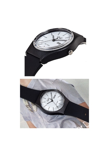 Q&Q QCG21201 Su Geçirmez Çift Takvimli Unisex Kol Saati