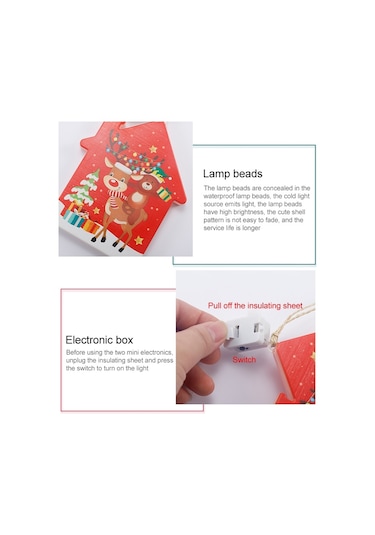 6 İn 1 Led Noel Kolye Dize Işıklar Usb Tatil Dekorasyon Işık Diğer