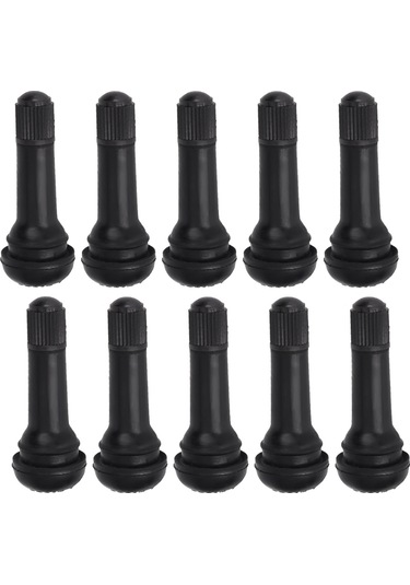 Geeroyoo 10 Adet Tr414 Lastik Valfi - Kauçuk Malzeme, Soğuk-ısı Dayanıklı, 11.5mm Jant Delik Uyumlu, Vana Çekirdeği Hariç