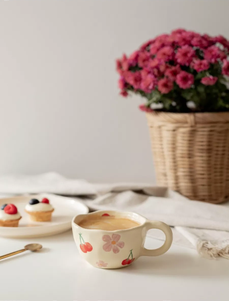 Perex Çay Kahve İçin Seramik Kâğı Çay Kahve İçin Seramik Kupa. 170048489 Bej