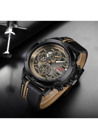 Naviforce Deri Kordon İç Fonksiyonları Aktif Dijital/analog Erkek Kol Saati E.nvf.k.002