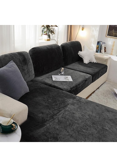 Lacivert Kalın Kadife Kanepe Örtüsü Düz Renk Kanepe Minder Örtüsü Elastik Slipcover Her Kanepe Örtüsü Yemek Koltuk Örtüsü 56980649