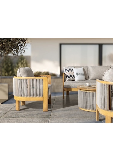 Ares Wood Bahçe Balkon Oturma Grubu Ahşap