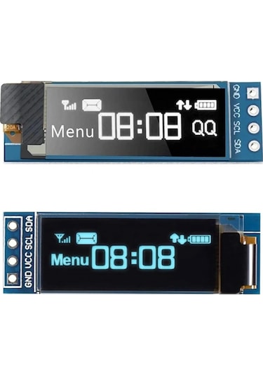 128x32 0.91 İnch Mavi Oled Lcd Ekran Ssd1306