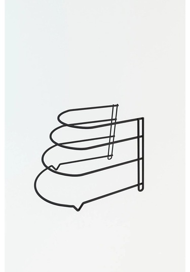 Suntel Tava Düzenleyici Tava Rafı Organizer Krom Renk Siyah