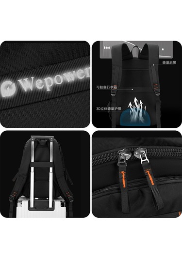 Wepower 8107 Erkekler Seyahat İşe Gidiş Dizüstü Sırt Çantası Naylon Büyük Kapasiteli Öğrenci Rahat Sırt Çantası Haki
