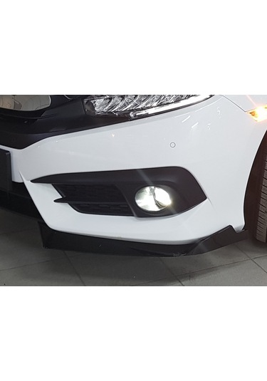 Honda Civic Fc5 Ön Tampon Flap Lip Siyah Piano Black Çıkıntılı