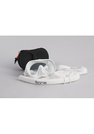Sona Sona M1 Maske +Roll-Up Snorkel+Yedek Kayış+Deluxe Çanta Beyaz