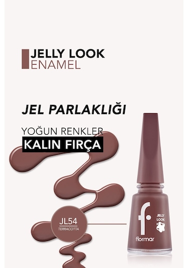Flormar Jel Görünümlü Parlak Oje (kahve) - Jelly Look Nail Enamel - Jl54 Terracotta - 8690604568864
