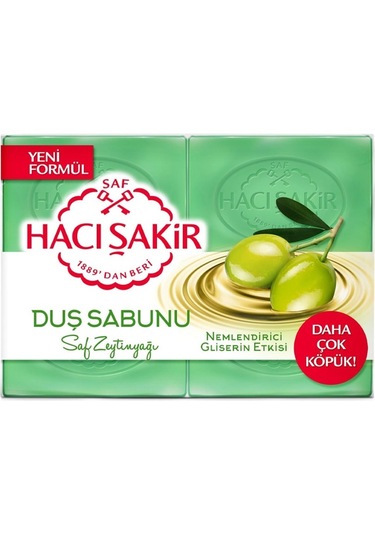 Hacı Şakir Zeytinyağı Gliserinli Sabunu 4x125 Gr Saç Tarak Fırça