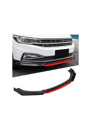Ford İle Uyumlu Courier Ön Tampon Altı Lip 4 Parça Kırmızı