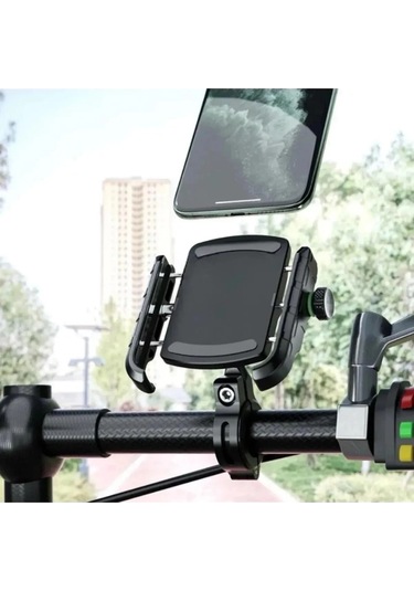 Motosiklet Gidon Ve Ayna Bağlantılı Motor Ve Bisiklet Uyumlu Telefon Tutucu 12-24w Hızlı Şarj Renkli
