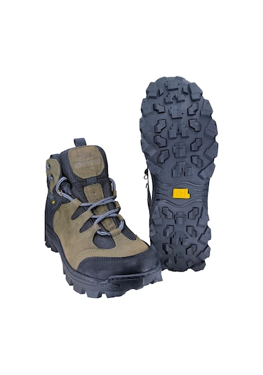 Bulldozer Outdoor Bot Nubuk Deri Haki 250004 Haki