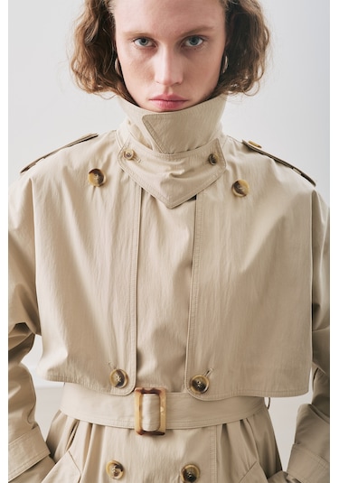 Zurıch Oversıze Trençkot Kum Kum