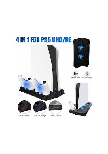 Sony Ps5 Kjh Çok Fonksiyonlu Konsol Fanli Şarj Stand