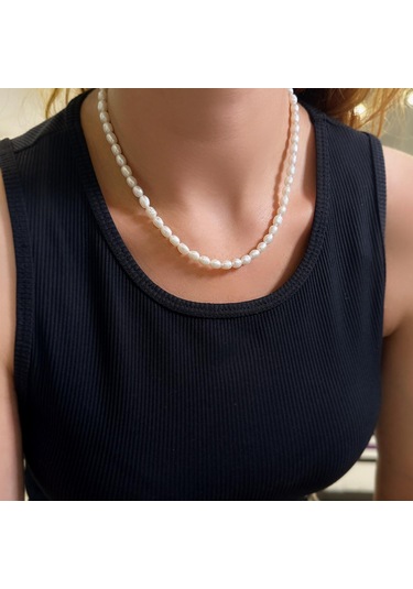 Stela Gümüş İnci Kolye