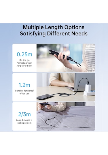 Joyroom 20w Type-c - 8 Pin Surpass Serisi Hızlı Şarj Veri Kablosu, Uzunluk: 1.2m Siyah