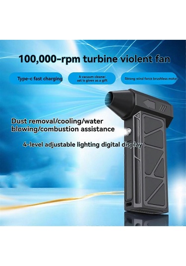 100000 Rpm Hava Üfleyici Turbo Jet Fan Vakum Toz Temizleyici, Şarj 52 M/s Yüksek Hızlı, 4 Vitesli Rüzgar Hızı Yongtao
