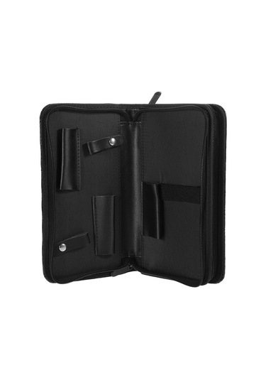 Qingmipy "profesyonel Kuaför Çantası - Çift Katlı Pu Makas Ve Tarak Seti İçin Şık Ve Dayanıklı" Diğer