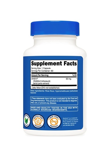 Nutricost Sceletium Zembrin Calm-z With Zembrin 50mg 60 Capsu...