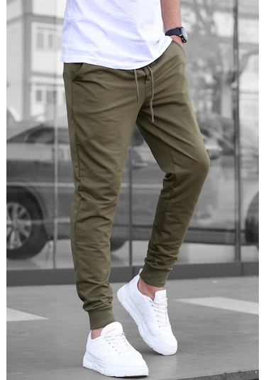 Madmext Haki Paçası Lastikli Erkek Eşofman 4821 Haki