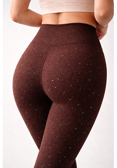 Pantofashion Taşlı Belize Yüksek Bel Toparlayıcı Tayt Siyah