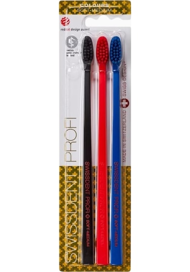 Swissdent Soft-medium Profi Colours Trio, Etkili Ve Konforlu Diş Fırçası Seti