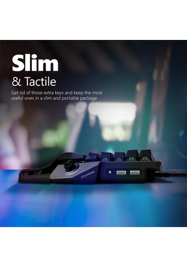 Vertux Combat Quickstrike Tek Elli Joystick Destekli Oyuncu Klavye