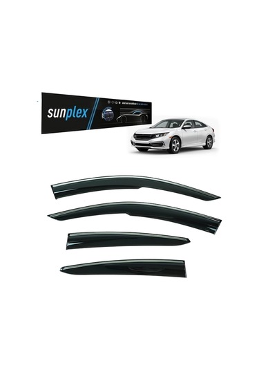 Sunplex Kromlu Cam Rüzgarlığı Honda Civic 2015-2021 İle Uyumlu