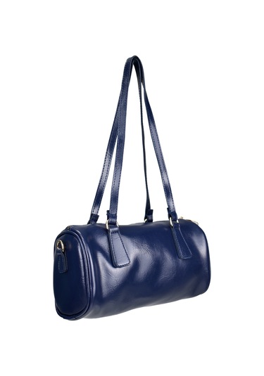 Kadın Silindir Baget El Ve Omuz Çantası Lacivert Lacivert